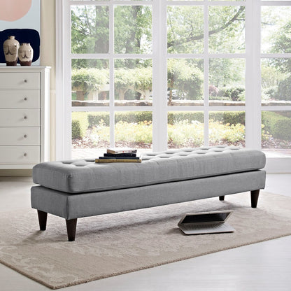 Empress Large Bench, Grey, Fabric 10275