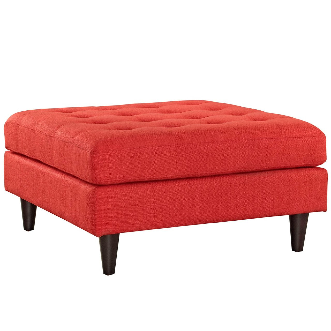 Empress Upholstered Large Ottoman, Red, Fabric 10288