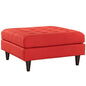 Empress Upholstered Large Ottoman, Red, Fabric 10288