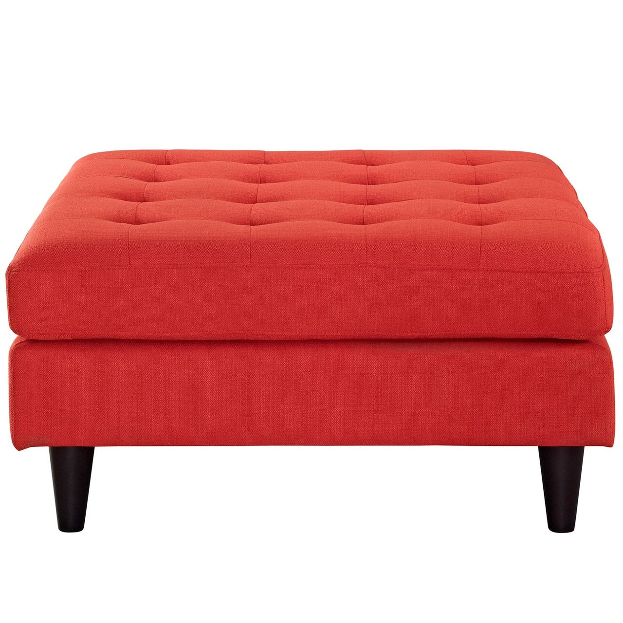 Empress Upholstered Large Ottoman, Red, Fabric 10288