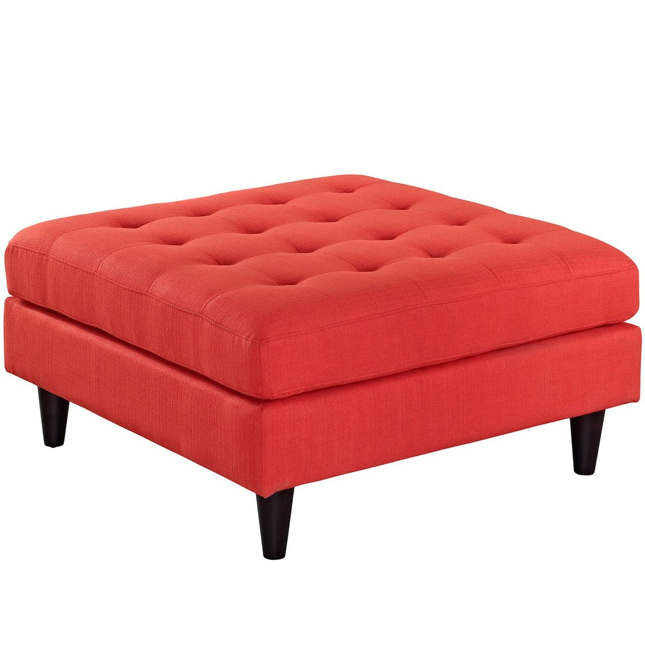 Empress Upholstered Large Ottoman, Red, Fabric 10288