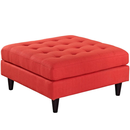 Empress Upholstered Large Ottoman, Red, Fabric 10288