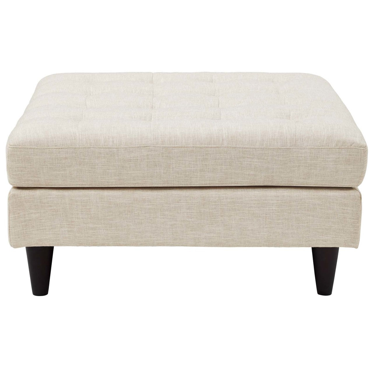 Empress Upholstered Fabric Large Ottoman, Fabric, Beige 13480