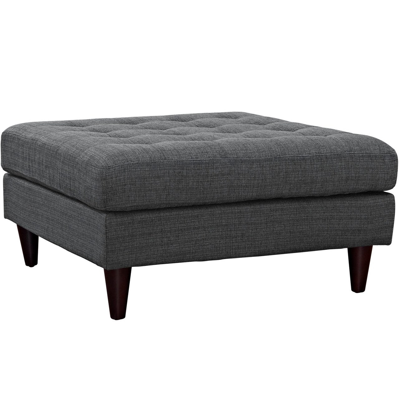 Empress Upholstered Large Ottoman, Grey, Fabric 10290
