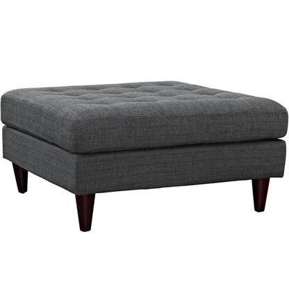 Empress Upholstered Large Ottoman, Grey, Fabric 10290