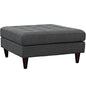 Empress Upholstered Large Ottoman, Grey, Fabric 10290
