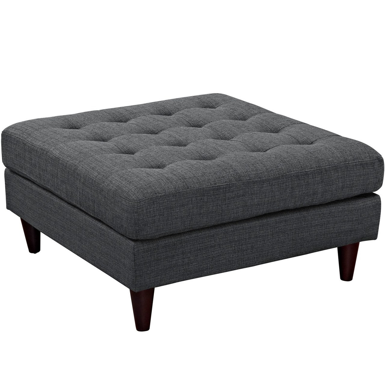 Empress Upholstered Large Ottoman, Grey, Fabric 10290