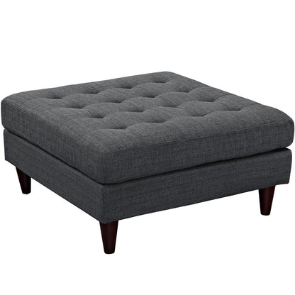 Empress Upholstered Large Ottoman, Grey, Fabric 10290
