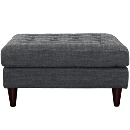 Empress Upholstered Large Ottoman, Grey, Fabric 10290