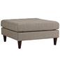 Empress Upholstered Large Ottoman, Grey, Fabric 10291