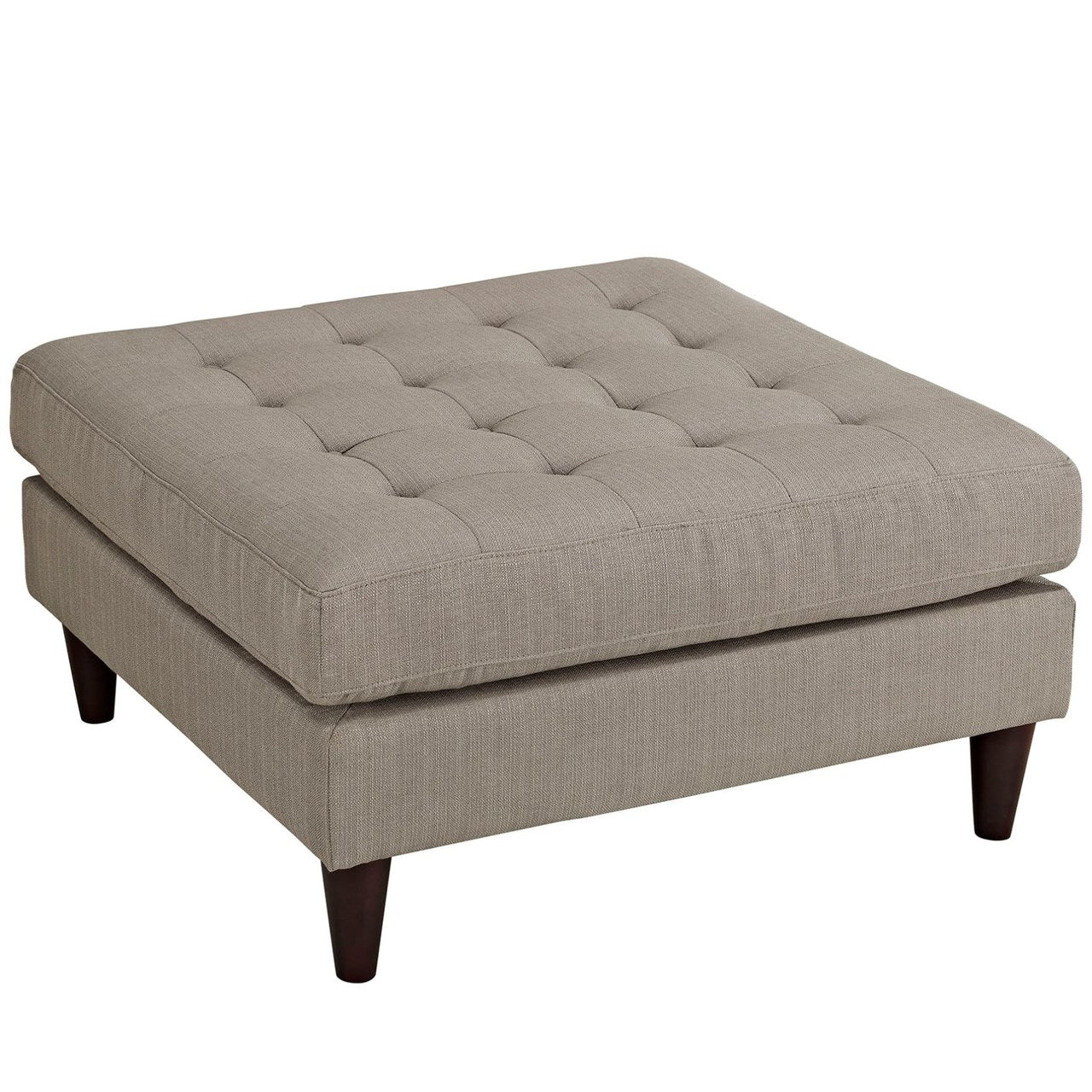 Empress Upholstered Large Ottoman, Grey, Fabric 10291