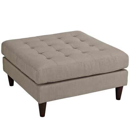 Empress Upholstered Large Ottoman, Grey, Fabric 10291