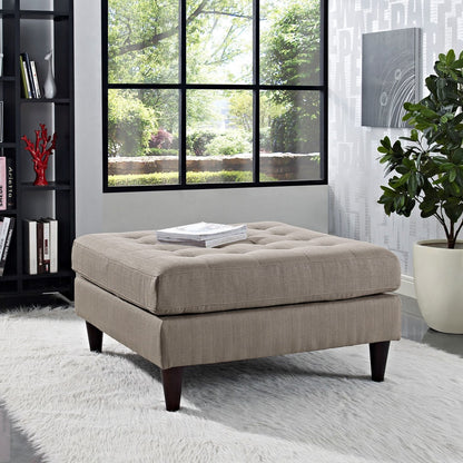 Empress Upholstered Large Ottoman, Grey, Fabric 10291