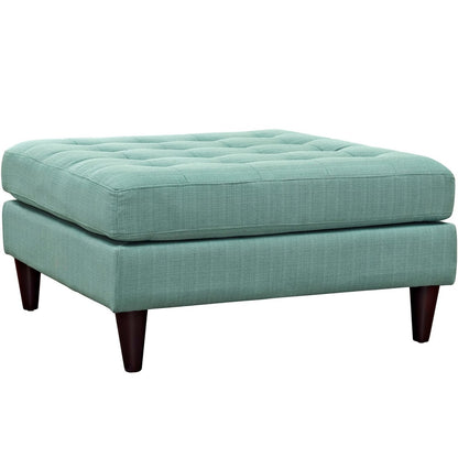 Empress Upholstered Large Ottoman, Blue, Fabric 10292