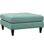 Empress Upholstered Large Ottoman, Blue, Fabric 10292