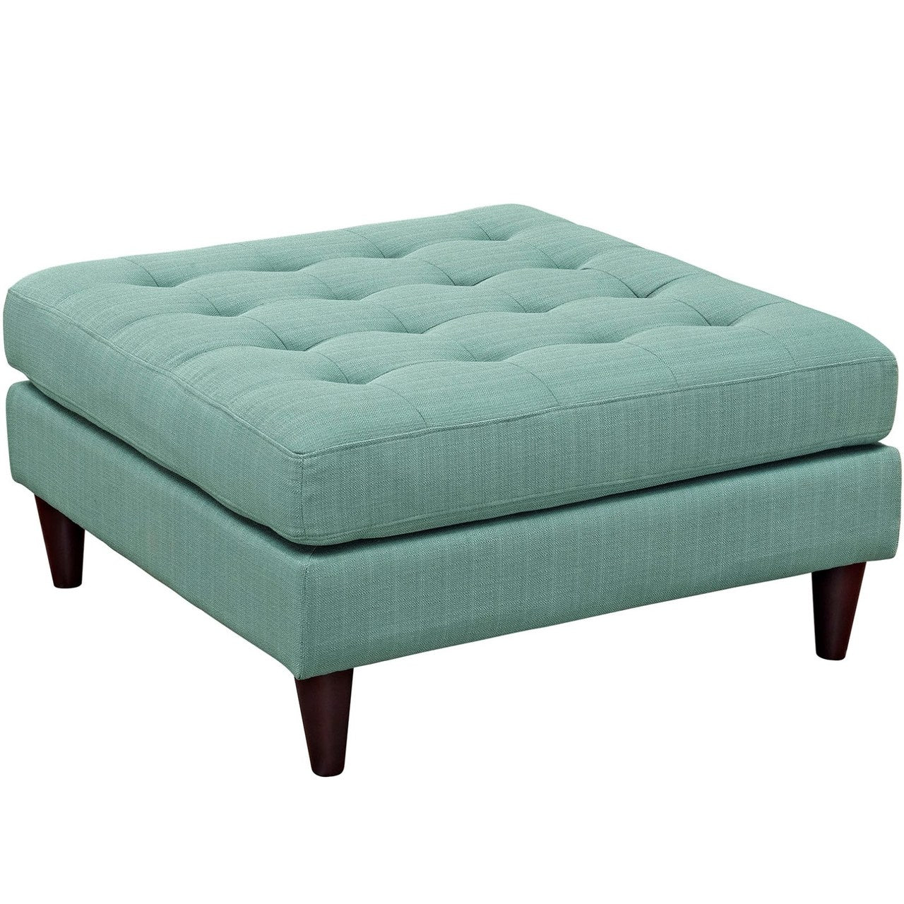 Empress Upholstered Large Ottoman, Blue, Fabric 10292