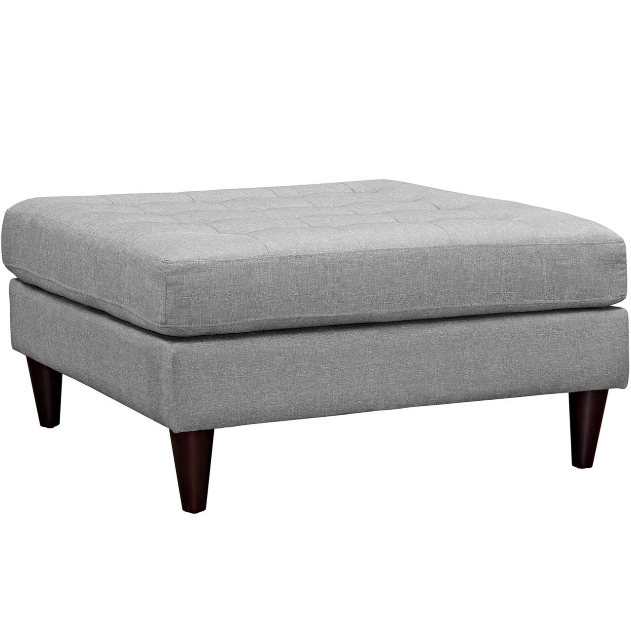 Empress Upholstered Large Ottoman, Grey, Fabric 10293