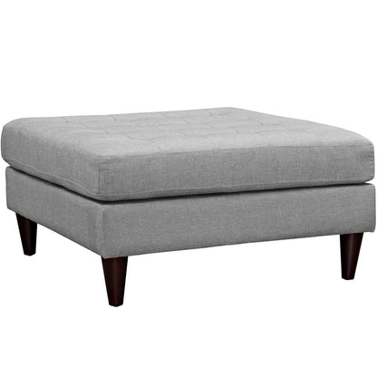 Empress Upholstered Large Ottoman, Grey, Fabric 10293