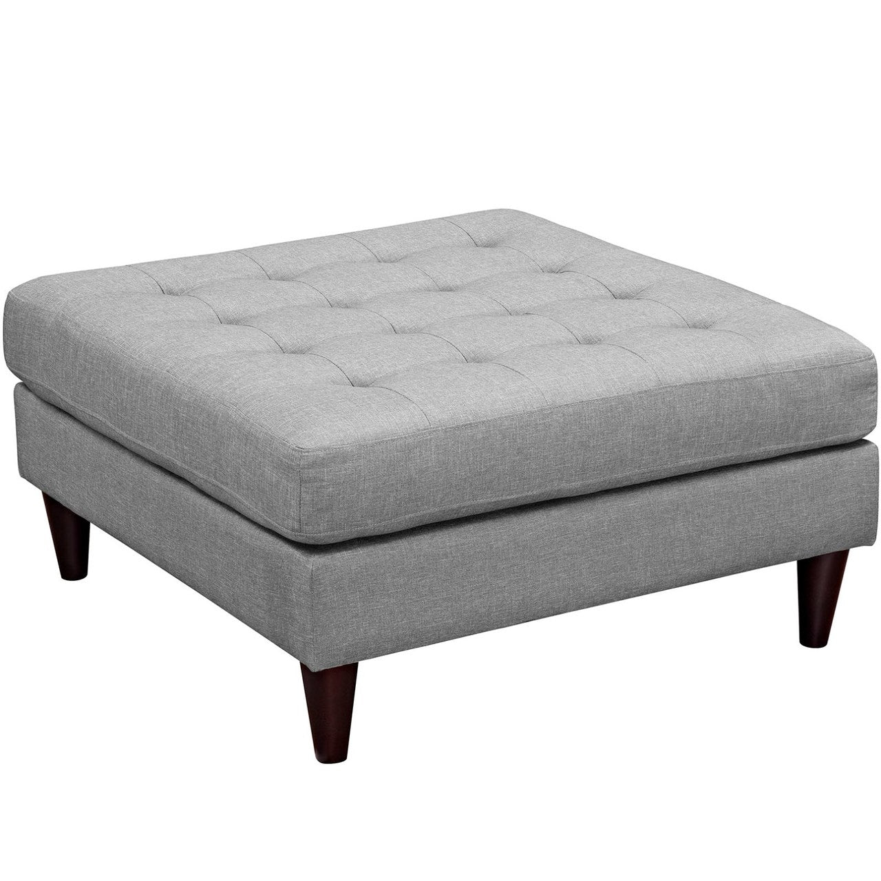 Empress Upholstered Large Ottoman, Grey, Fabric 10293