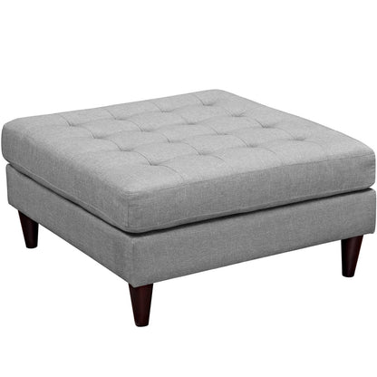 Empress Upholstered Large Ottoman, Grey, Fabric 10293