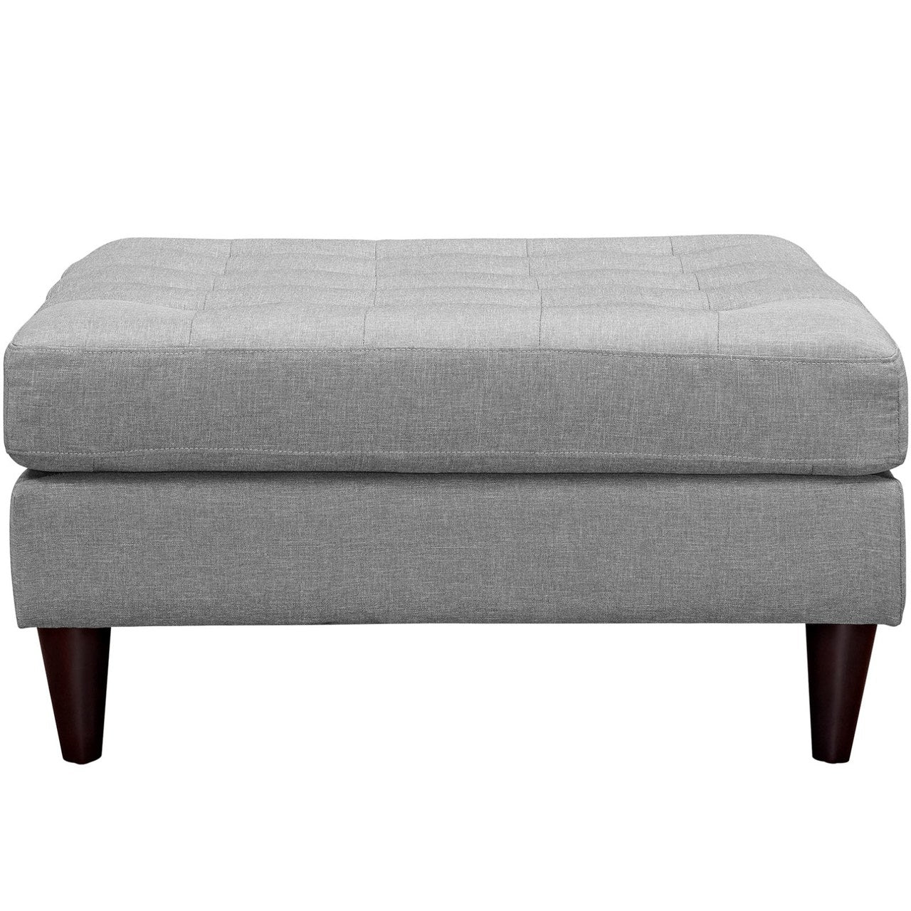 Empress Upholstered Large Ottoman, Grey, Fabric 10293