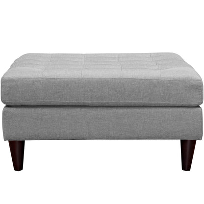 Empress Upholstered Large Ottoman, Grey, Fabric 10293