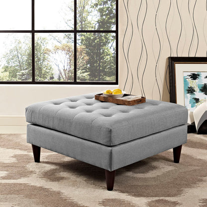 Empress Upholstered Large Ottoman, Grey, Fabric 10293