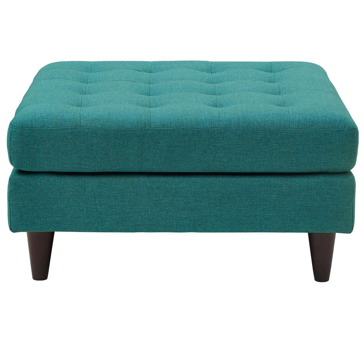 Empress Upholstered Fabric Large Ottoman, Fabric, Aqua Blue 13481