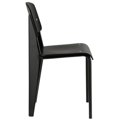 Cabin Dining Side Chair, Black Wood