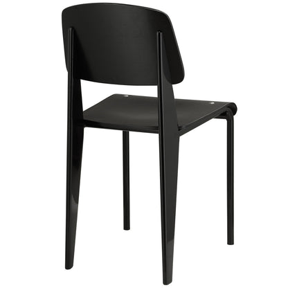 Cabin Dining Side Chair, Black Wood