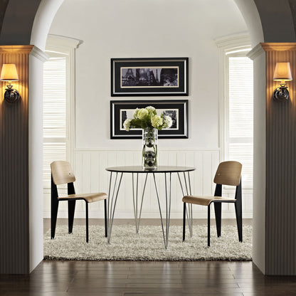 Cabin Dining Side Chair, Natural Black Wood