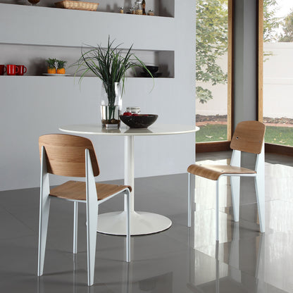 Cabin Dining Side Chair, White Wood
