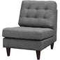 Empress Upholstered Fabric Lounge Chair, Fabric, Grey Gray 15271