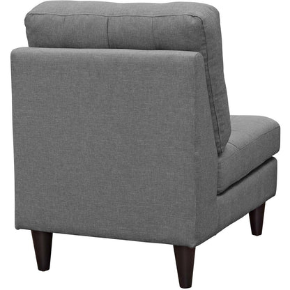 Empress Upholstered Fabric Lounge Chair, Fabric, Grey Gray 15271