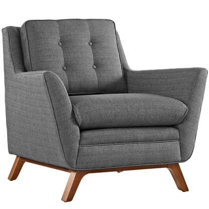 Beguile Armchairs and Sofa Set, Grey, Fabric 10302