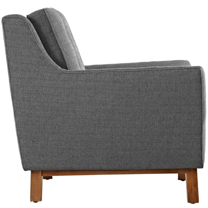 Beguile Armchairs and Sofa Set, Grey, Fabric 10302