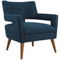 Sheer Upholstered Fabric Armchair, Navy, Fabric 10307