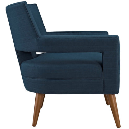 Sheer Upholstered Fabric Armchair, Navy, Fabric 10307