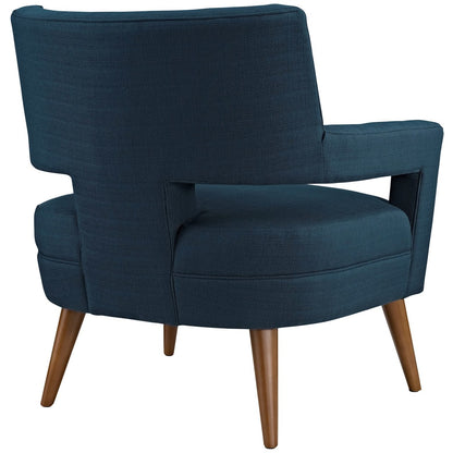 Sheer Upholstered Fabric Armchair, Navy, Fabric 10307
