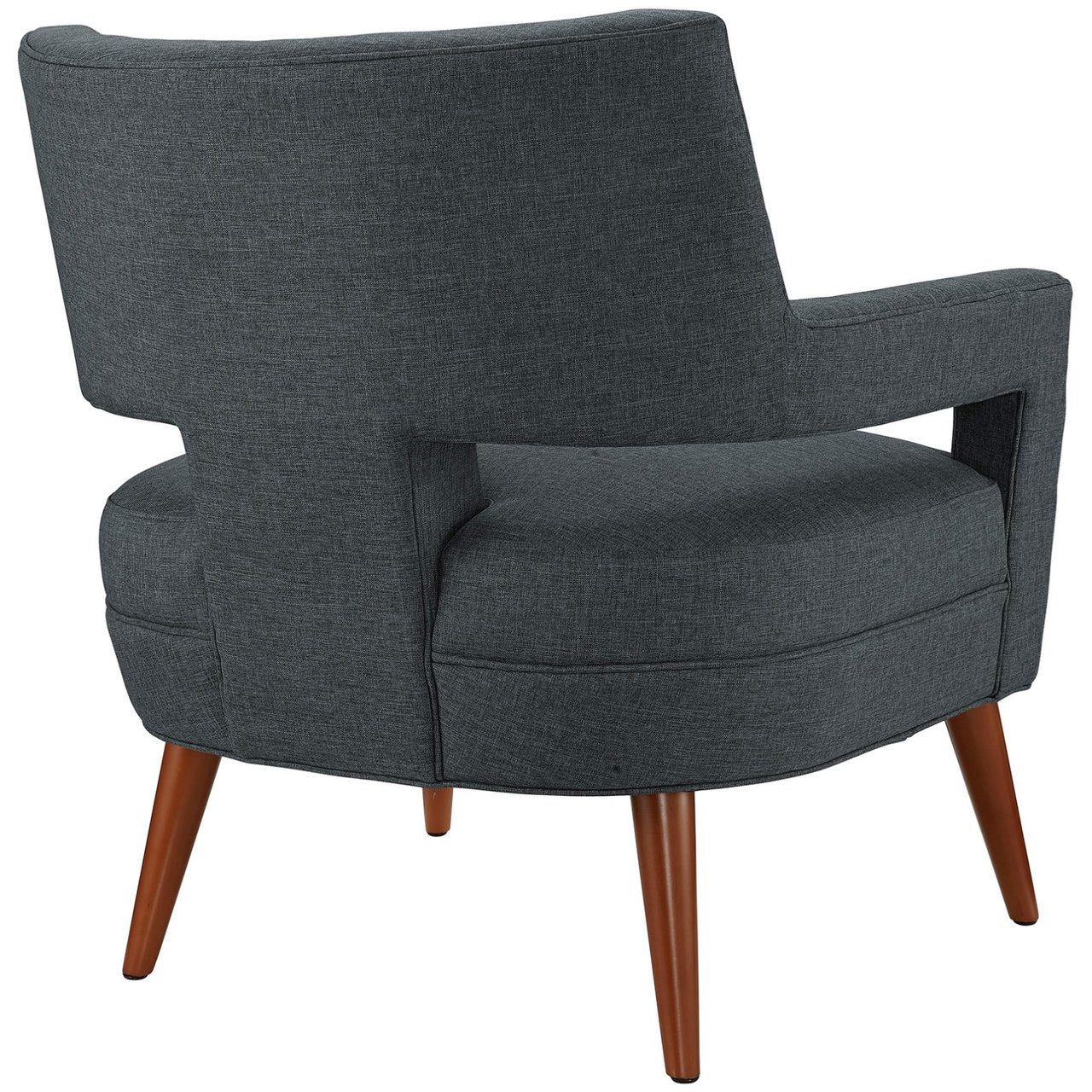 Sheer Upholstered Fabric Armchair, Grey, Fabric 10308