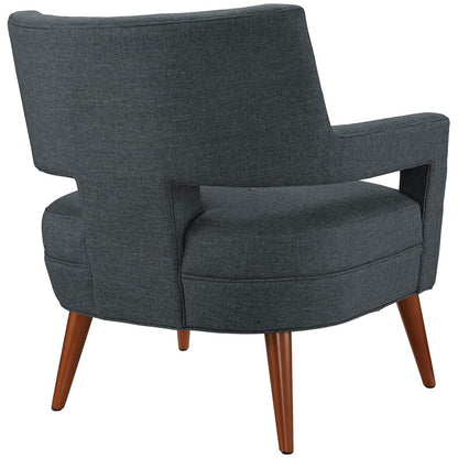 Sheer Upholstered Fabric Armchair, Grey, Fabric 10308