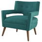 Sheer Upholstered Fabric Armchair, Fabric, Aqua Blue 13483
