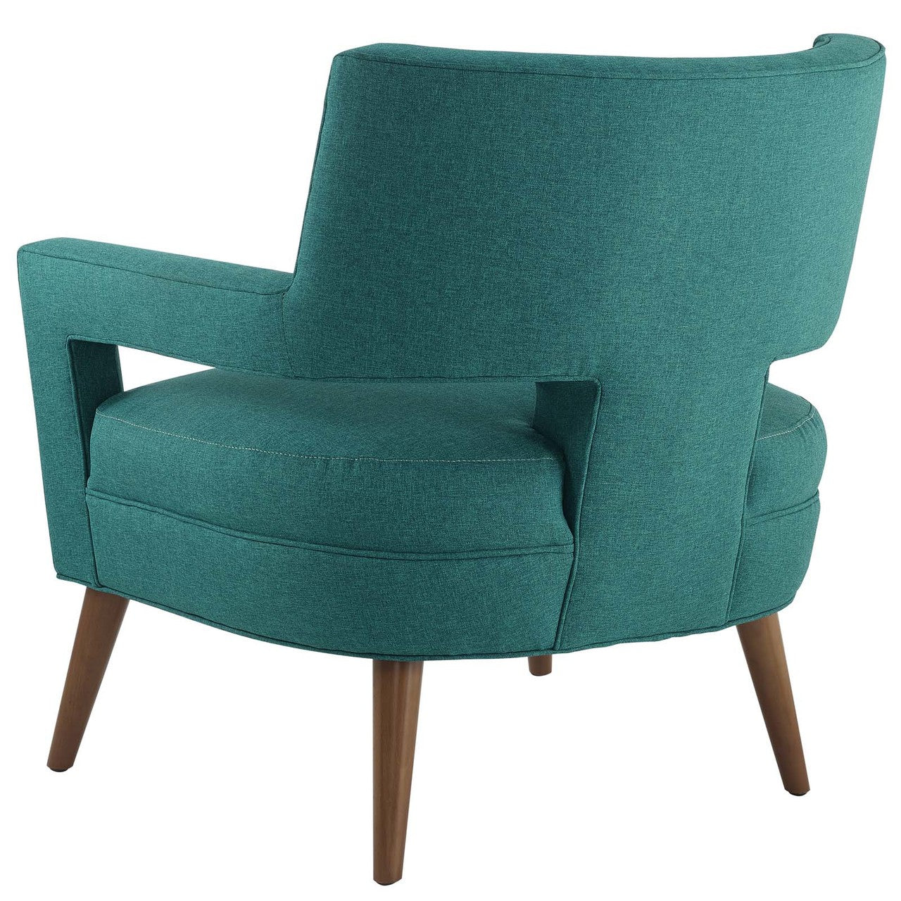 Sheer Upholstered Fabric Armchair, Fabric, Aqua Blue 13483