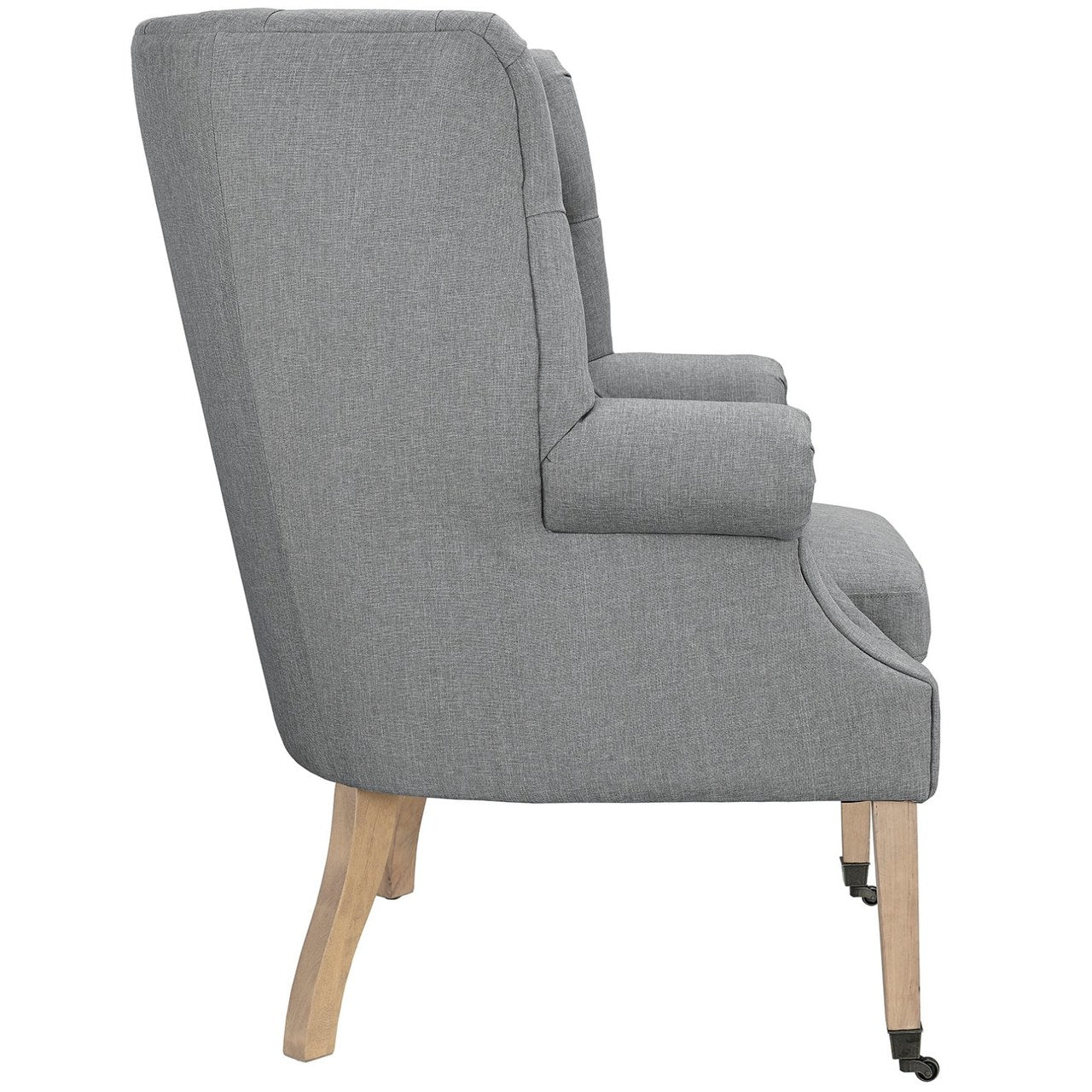 Chart Upholstered Fabric Lounge Chair, Grey, Fabric 10320