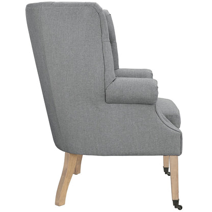 Chart Upholstered Fabric Lounge Chair, Grey, Fabric 10320