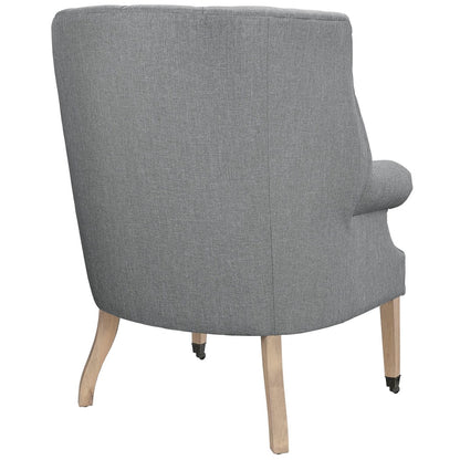 Chart Upholstered Fabric Lounge Chair, Grey, Fabric 10320