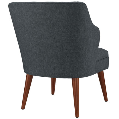 Swell Upholstered Fabric Armchair, Grey, Fabric 10326