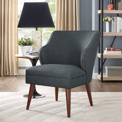Swell Upholstered Fabric Armchair, Grey, Fabric 10326
