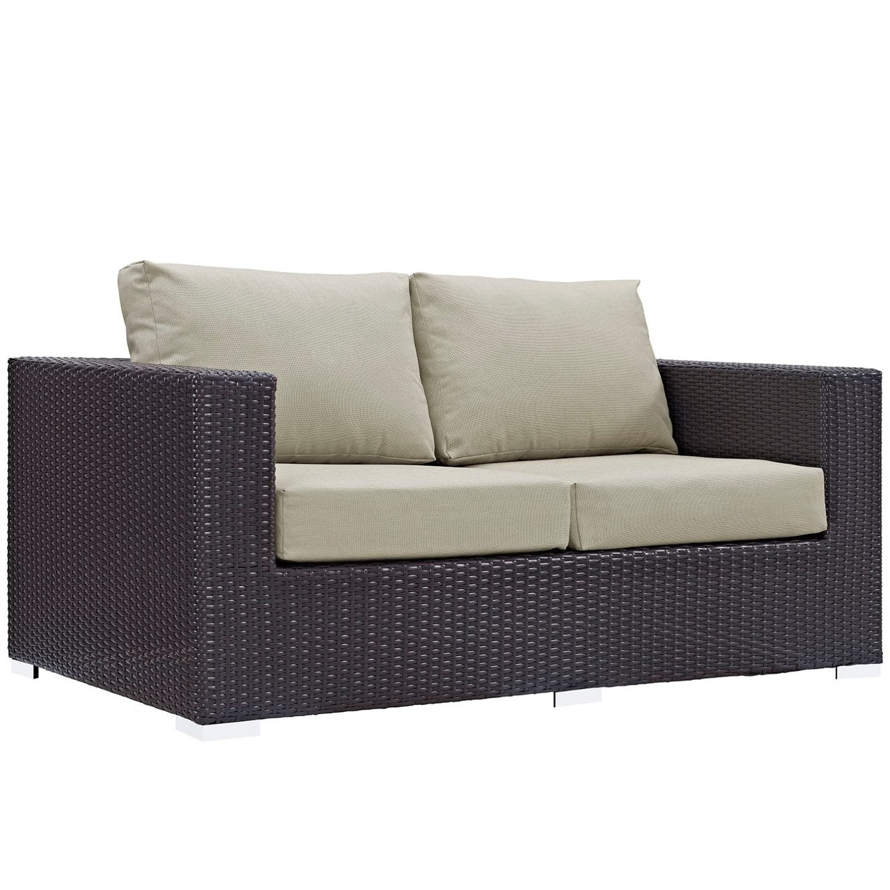 Convene Eight PCS Outdoor Patio Sofa Set, Beige, Rattan 10379