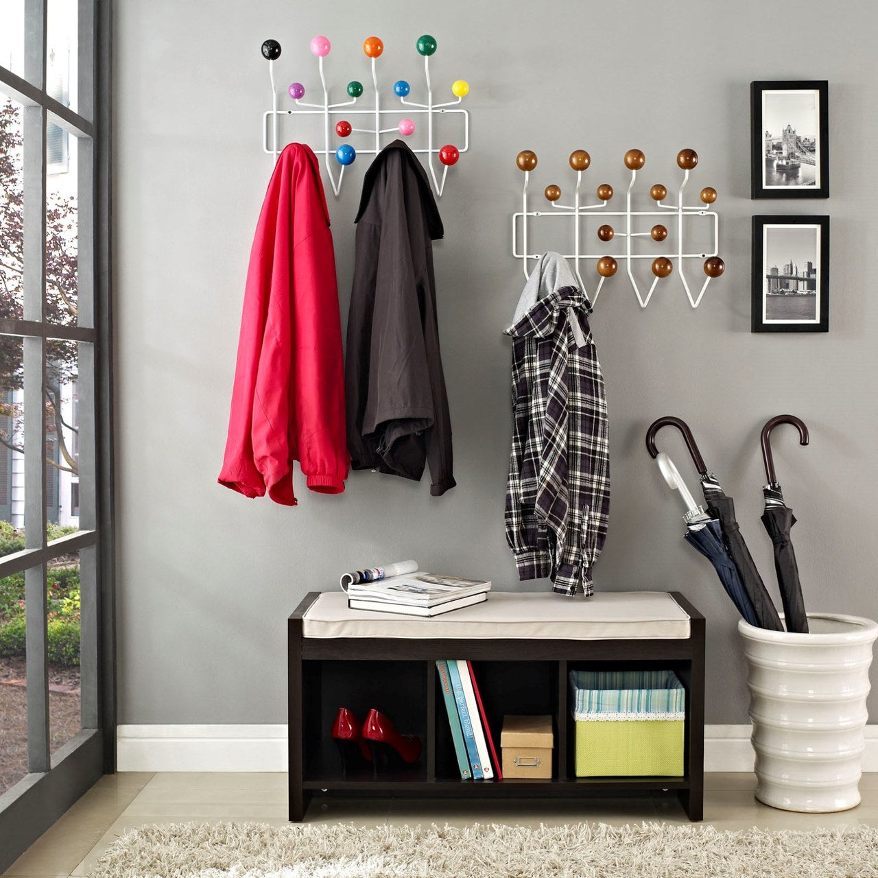 Gumball Coat Rack in Walnut